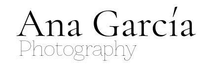 Ana García Photography logo, wedding photography recommended by Ximena Paula Barbano.